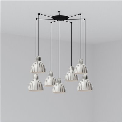 Lámpara combinada colgante FARO Barcelona 64255-127-7L VENICE 200 A rayas