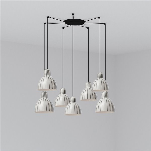 Lámpara combinada colgante FARO Barcelona 64255-127-7L VENICE 200 A rayas