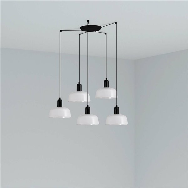Lámpara combinada colgante FARO 20340-140-5L TATAWIN Metal S Blanco