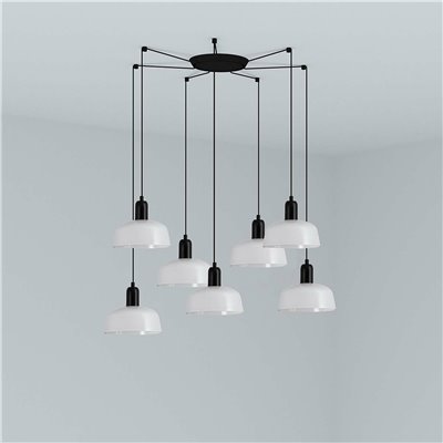 Lámpara combinada colgante FARO 20340-140-7L TATAWIN Metal S Blanco