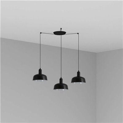 Lámpara combinada colgante FARO 20340-141-3L TATAWIN Metal S Negro