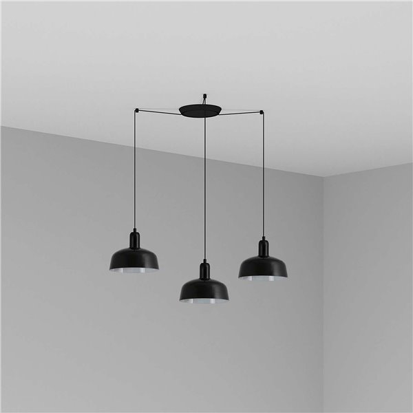 Lámpara combinada colgante FARO 20340-141-3L TATAWIN Metal S Negro