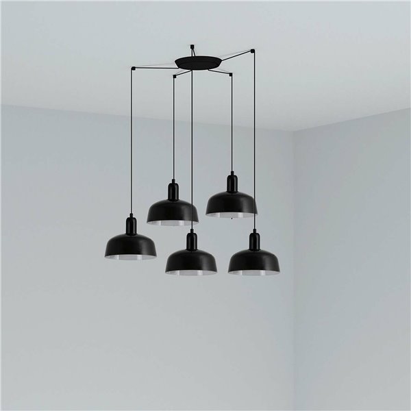 Lámpara combinada colgante FARO 20340-141-5L TATAWIN Metal S Negro