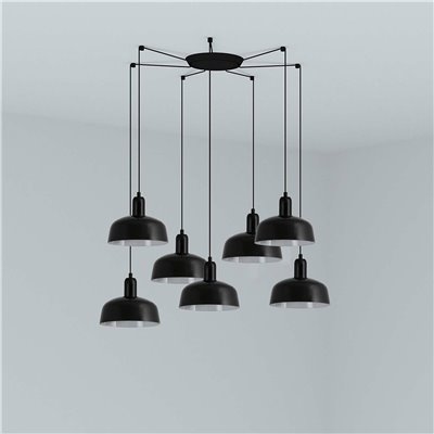 Lámpara combinada colgante FARO 20340-141-7L TATAWIN Metal S Negro