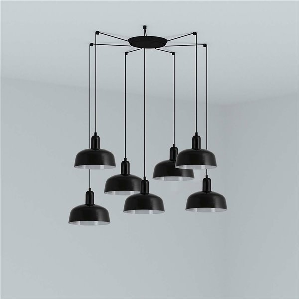 Lámpara combinada colgante FARO 20340-141-7L TATAWIN Metal S Negro