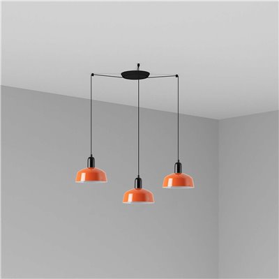 Lámpara combinada colgante FARO 20340-143-3L TATAWIN Metal S Naranja rojizo