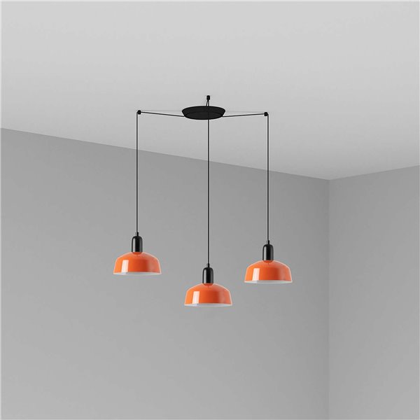 Lámpara combinada colgante FARO 20340-143-3L TATAWIN Metal S Naranja rojizo