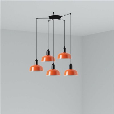 Lámpara combinada colgante FARO 20340-143-5L TATAWIN Metal S Naranja rojizo