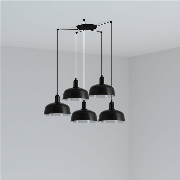 Lámpara combinada colgante FARO 20340-146-5L TATAWIN Metal M Negro