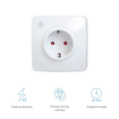 Enchufe de pared inteligente WIFI GARZA SMART HOME 401268