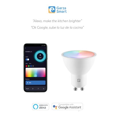 Pack 2 bombillas Led WIFI GARZA SMART HOME 480069A 5w GU10 RGB+CCT