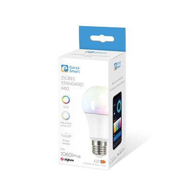 Bombilla 12W 1060Lm WIFI GARZA SMART HOME 401311A RGB+CCT E27