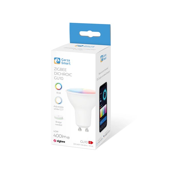 Bombilla 5W 400Lm WIFI GARZA SMART HOME 401313A RGB+CCT GU10