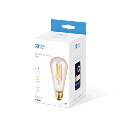Bombilla Pera ST64 7W 700Lm WIFI GARZA SMART HOME 401309A CCT E27