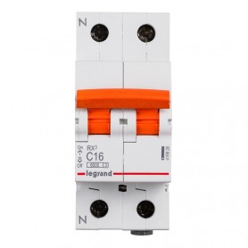 Interruptor magnetotermico para vivienda Legrand 419935 RX3 2 polos 6KA 16A