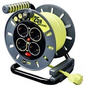 Enrollacable Masterplug Luceco OME25164SL-PX 4 tomas 16A 25Mt