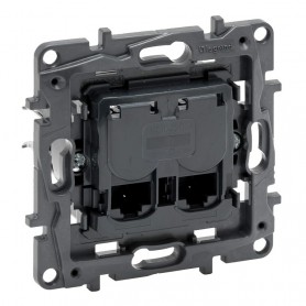 Base informatica doble RJ45 UTP Cat 6 Legrand 864043 serie Niloe Step 