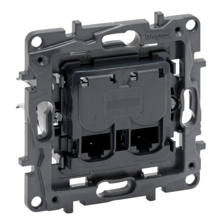 Base informatica doble RJ45 UTP Cat 6 Legrand 864043 serie Niloe Step 