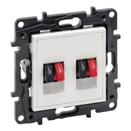 Base para altavoces HI-FI Doble Legrand 864149 serie Niloe Step Blanco Mate