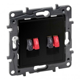 Base para altavoces HI-FI Doble Legrand 864549 serie Niloe Step Negro Mate