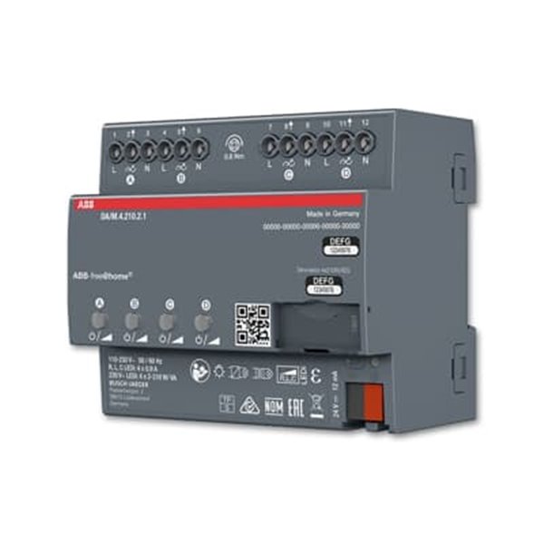 Actuador regulador DIN 4x210W 6 canales Niessen Free@home DA/M.4.210.2.1