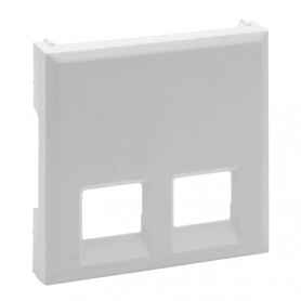 Tapa para base informatica doble Legrand 864143 serie Niloe Step Blanco Mate 