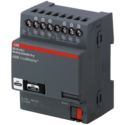 Actuador calefacción DIN 6 canales 230V Niessen Free@home HA-M-0.6.1