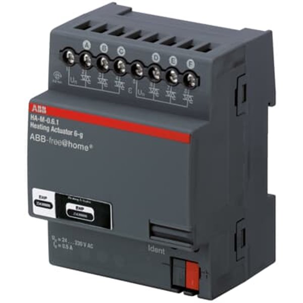 Actuador calefacción DIN 6 canales 230V Niessen Free@home HA-M-0.6.1