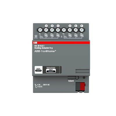 Actuador calefacción DIN 6 canales 230V Niessen Free@home HA-M-0.6.1