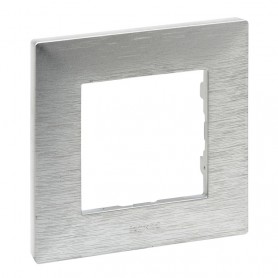 Marco 1 elemento Legrand 864871 serie Niloe Step Aluminio pulido