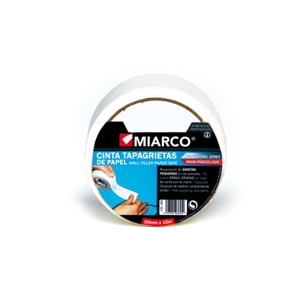 Cinta de papel tapagrietas Lisa 50mmx10m MIARCO 3695