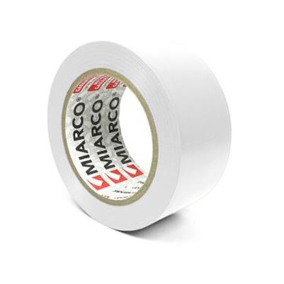 Cinta señalizacion PVC adhesiva MIARCO 29697 Blanco 50mmx33m