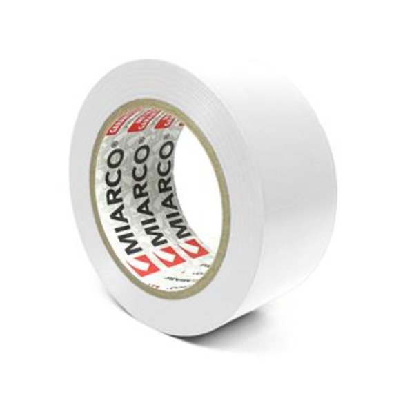Cinta señalizacion PVC adhesiva MIARCO 29697 Blanco 50mmx33m