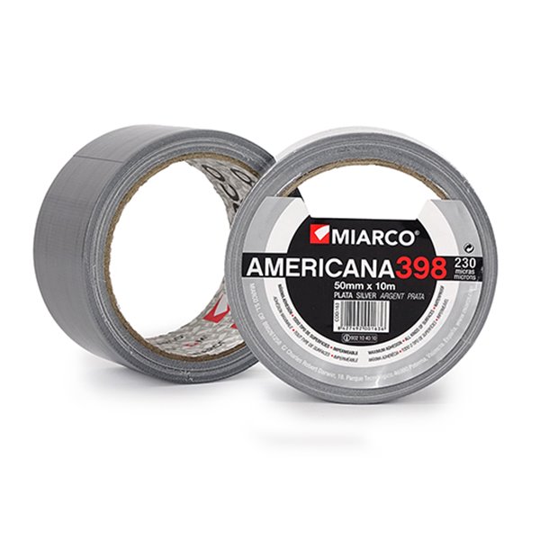 Cinta Americana 398 MIARCO 162 Plata 38mmx10m