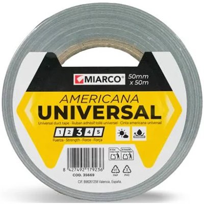 Cinta Americana universal MIARCO 35669 Blanco 50mmx50m
