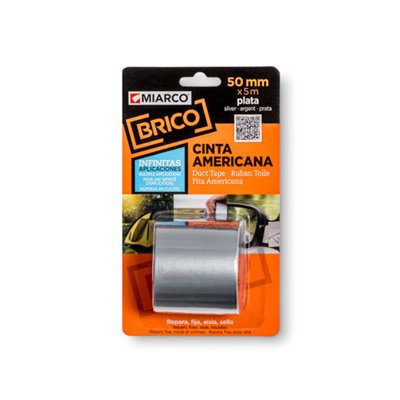 Cinta Americana BRICO 50mmx5m MIARCO 18890 Plata
