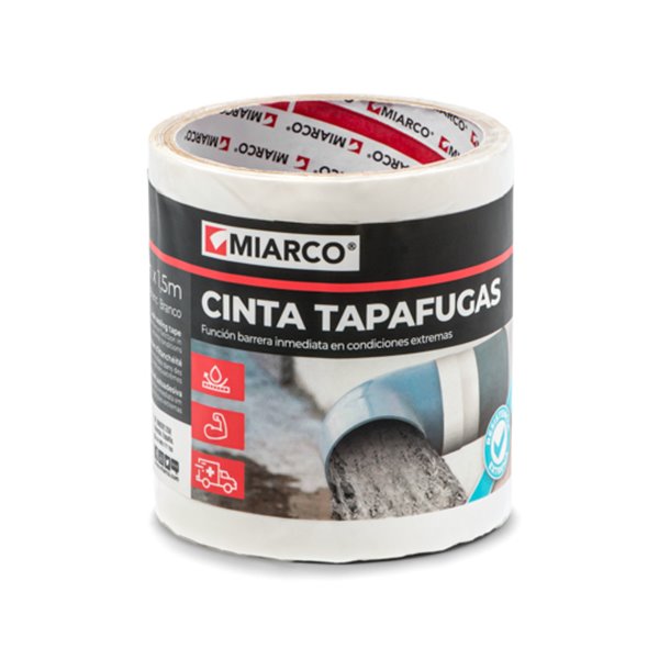 Cinta TAPAFUGAS 96mmx1,5m MIARCO 31336 Blanca