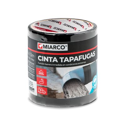 Cinta TAPAFUGAS 96mmx1,5m MIARCO 32646 Negra