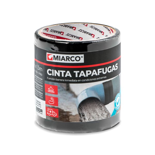 Cinta TAPAFUGAS 96mmx1,5m MIARCO 32646 Negra