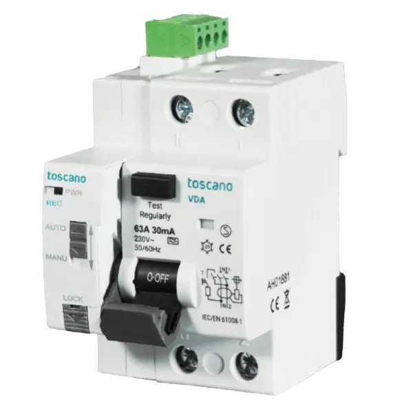 Interruptor diferencial autorearmable TOSCANO VDA2P4030REC 2 POLOS 40A 30ma 10005687