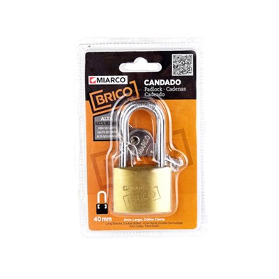 Candado arco AL-40B largo 40mm MIARCO 10937 blister