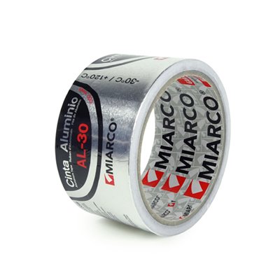 Cinta de aluminio AL-30 50mmx10m MIARCO 10665 Plata