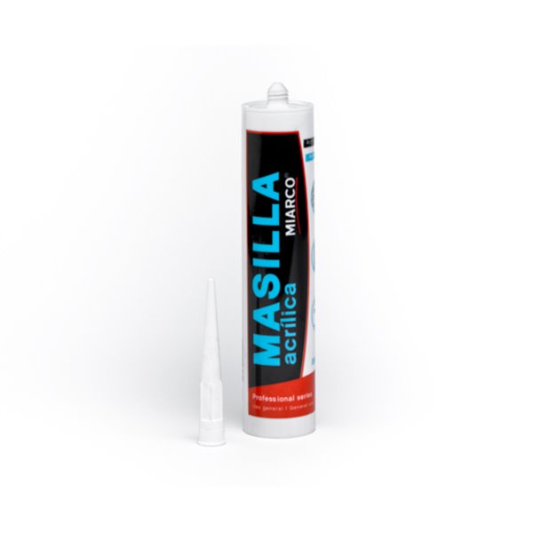 Masilla Acrílica sellante cartucho 280ml MIARCO 12313 Blanca