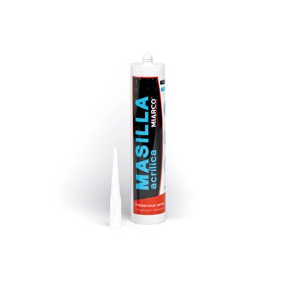 Masilla Acrílica sellante cartucho 280ml MIARCO 12313 Blanca