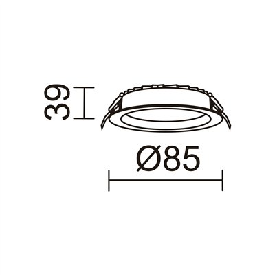 Downlight empotrable Indeluz 1080A-L4107B-01 7w Calypso 3