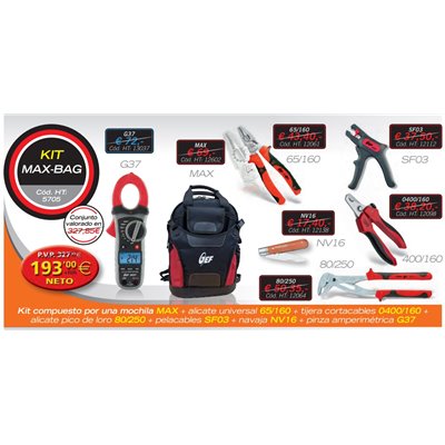 Kit MAX-BAG compuesto por G37+MAX+65/160+0400/160+SF03+NV16+80/250 HT-INSTRUMENTS 5705