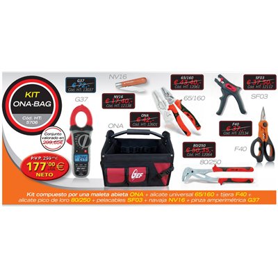 Kit ONA-BAG compuesto por G37+ONA+65/160+F40+SF03+NV16+80/250 HT-INSTRUMENTS 5706