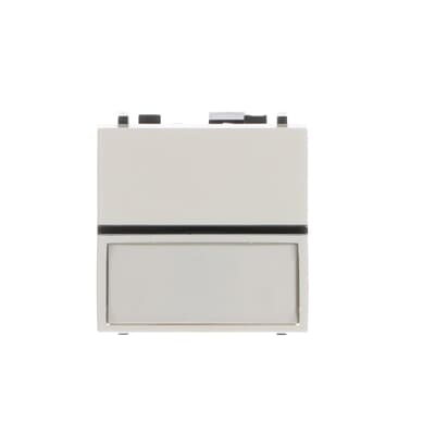 Pulsador con rótulo 2 módulos NIESSEN N2204.8 BL serie ZENIT Blanco