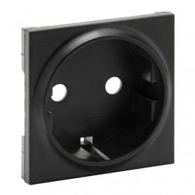 Tapa para Enchufe Schuko 2P+T Legrand 864520 serie Niloe Step Negro mate