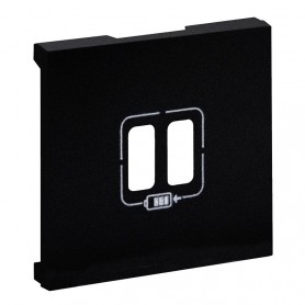 Tapa para Cargador doble USB Legrand 864524 serie Niloe Step Negro Mate